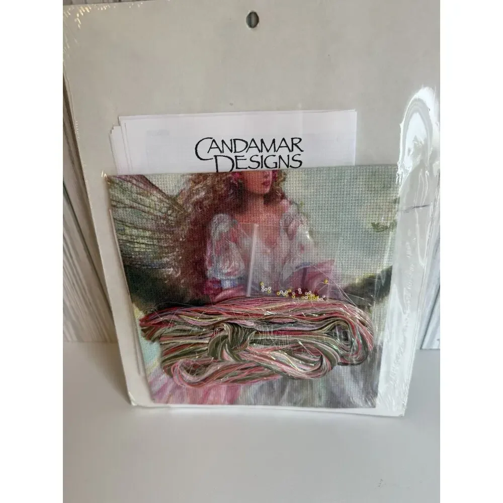 Candamar Designs SPRING TREE FAIRY PICTURE Embellished Cross Stitch NEW Sealed